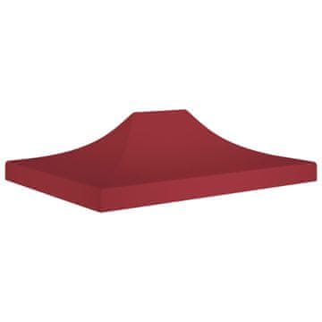 Vidaxl Streha za vrtni šotor 4x3 m bordo 270 g/m²