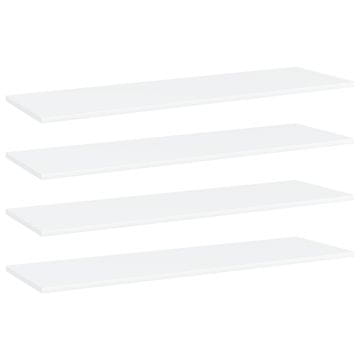 Vidaxl Dodatne police za omaro 4 kosi bele 100x30x1,5 cm iverna pl.
