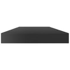 Vidaxl Dodatne police za omaro 4 kosi visok sijaj črne 40x10x1,5 cm
