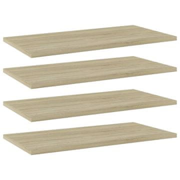 Vidaxl Dodatne police za omaro 4 kosi sonoma hrast 60x30x1,5 cm