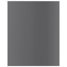 Vidaxl Dodatne police za omaro 4 kosi visok sijaj sive 40x50x1,5 cm