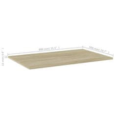 Vidaxl Dodatne police za omaro 4 kosi sonoma hrast 80x50x1,5 cm