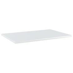 Vidaxl Dodatne police za omaro 8 kosov visok sijaj bele 60x40x1,5 cm