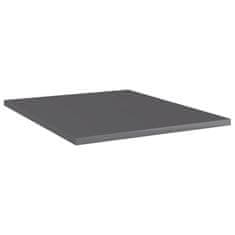 Vidaxl Dodatne police za omaro 4 kosi visok sijaj sive 40x50x1,5 cm