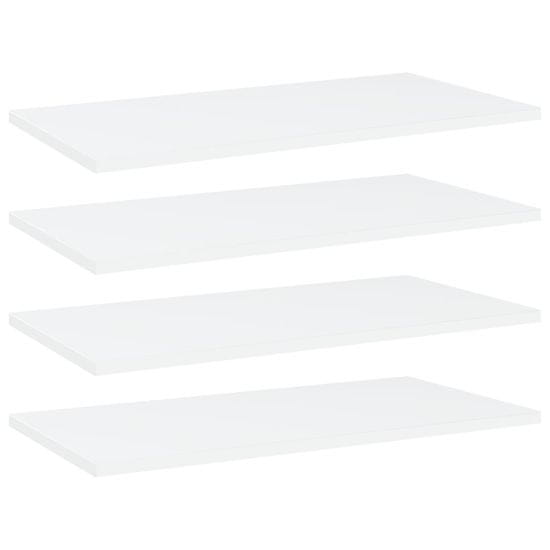 Vidaxl Dodatne police za omaro 4 kosi bele 60x30x1,5 cm iverna plošča
