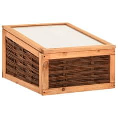 Vidaxl Rastlinjak 60x80x45 cm trdna borovina in vrba