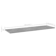 Vidaxl Dodatne police za omaro 4 kosi betonsko sive 100x30x1,5 cm