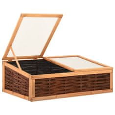 Vidaxl Rastlinjak 120x80x45 cm trdna borovina in vrba