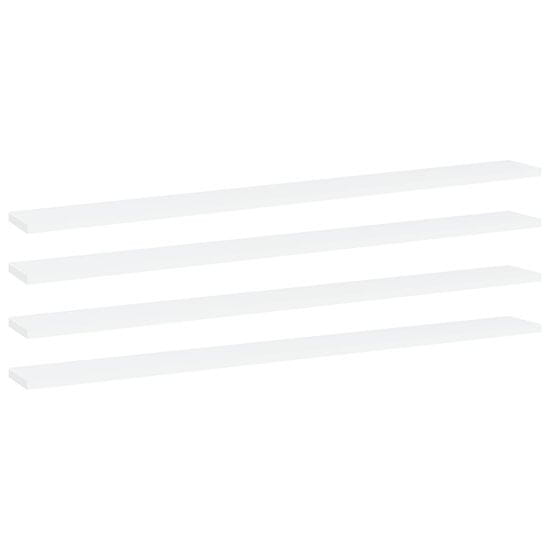 Vidaxl Dodatne police za omaro 4 kosi bele 100x10x1,5 cm iverna pl.