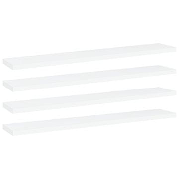 Vidaxl Dodatne police za omaro 4 kosi bele 60x10x1,5 cm iverna plošča