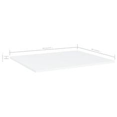Vidaxl Dodatne police za omaro 4 kosi bele 60x50x1,5 cm iverna plošča