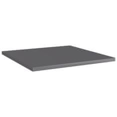 Vidaxl Dodatne police za omaro 8 kosov visok sijaj sive 40x40x1,5 cm
