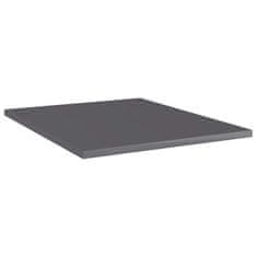 Vidaxl Dodatne police za omaro 8 kosov visok sijaj sive 40x50x1,5 cm