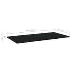 Vidaxl Dodatne police za omaro 8 kosov črne 80x30x1,5 cm iverna plošča