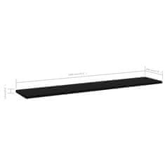 Vidaxl Dodatne police za omaro 4 kosi črne 100x20x1,5 cm iverna pl.