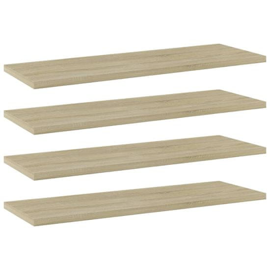 Vidaxl Dodatne police za omaro 4 kosi sonoma hrast 60x20x1,5 cm