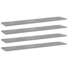 Vidaxl Dodatne police za omaro 4 kosi betonsko sive 100x20x1,5 cm