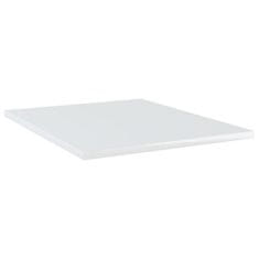 Vidaxl Dodatne police za omaro 4 kosi visok sijaj bele 40x50x1,5 cm