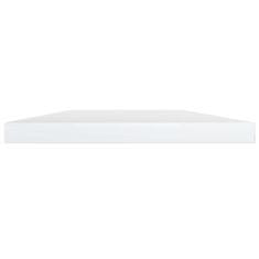 Vidaxl Dodatne police za omaro 4 kosi visok sijaj bele 40x20x1,5 cm
