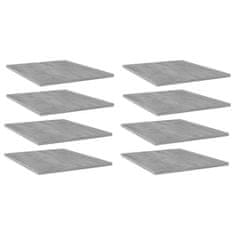 Vidaxl Dodatne police za omaro 8 kosov betonsko sive 40x50x1,5 cm