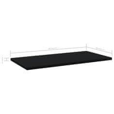 Vidaxl Dodatne police za omaro 8 kosov črne 60x30x1,5 cm iverna plošča