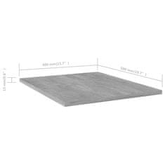 Vidaxl Dodatne police za omaro 8 kosov betonsko sive 40x50x1,5 cm