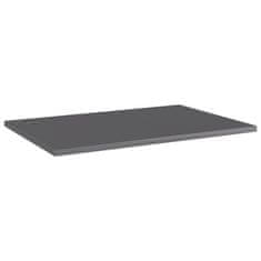 Vidaxl Dodatne police za omaro 8 kosov visok sijaj sive 60x40x1,5 cm