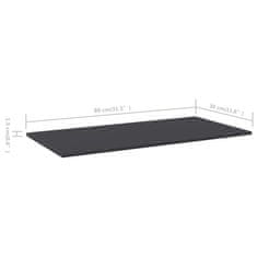 Vidaxl Dodatne police za omaro 4 kosi sive 80x30x1,5 cm iverna plošča