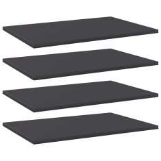 Vidaxl Dodatne police za omaro 4 kosi sive 60x40x1,5 cm iverna plošča