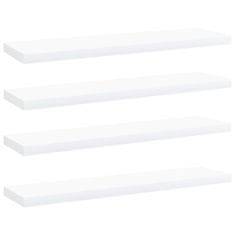 Vidaxl Dodatne police za omaro 4 kosi bele 40x10x1,5 cm iverna plošča