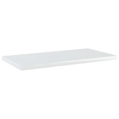 Vidaxl Dodatne police za omaro 4 kosi visok sijaj bele 40x20x1,5 cm