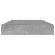 Vidaxl Dodatne police za omaro 4 kosi betonsko sive 80x10x1,5 cm