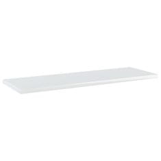 Vidaxl Dodatne police za omaro 4 kosi visok sijaj bele 60x20x1,5 cm