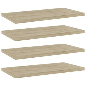 Vidaxl Dodatne police za omaro 4 kosi sonoma hrast 40x20x1,5 cm