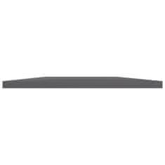 Vidaxl Dodatne police za omaro 8 kosov visok sijaj sive 100x30x1,5 cm