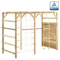 shumee vidaXL Plezalni okvir 240x100x170 cm impregnirana borovina