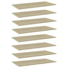 Vidaxl Dodatne police za omaro 8 kosov sonoma hrast 80x20x1,5 cm