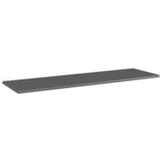 Vidaxl Dodatne police za omaro 8 kosov visok sijaj sive 100x30x1,5 cm