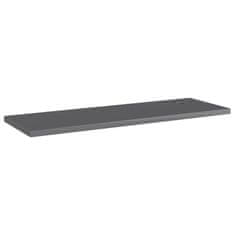 Vidaxl Dodatne police za omaro 4 kosi visok sijaj sive 60x20x1,5 cm
