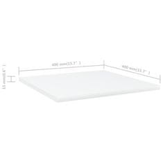 Vidaxl Dodatne police za omaro 4 kosi bele 40x40x1,5 cm iverna plošča