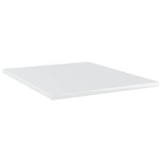 Vidaxl Dodatne police za omaro 8 kosov visok sijaj bele 40x50x1,5 cm