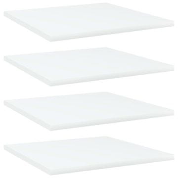 Vidaxl Dodatne police za omaro 4 kosi bele 40x40x1,5 cm iverna plošča