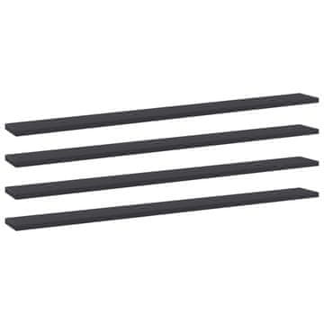 Vidaxl Dodatne police za omaro 4 kosi sive 100x10x1,5 cm iverna pl.