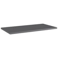 Vidaxl Dodatne police za omaro 8 kosov visok sijaj sive 60x30x1,5 cm