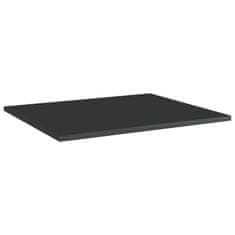 Vidaxl Dodatne police za omaro 8 kosov visok sijaj črne 60x50x1,5 cm