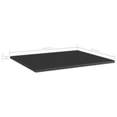 Vidaxl Dodatne police za omaro 8 kosov visok sijaj črne 60x50x1,5 cm
