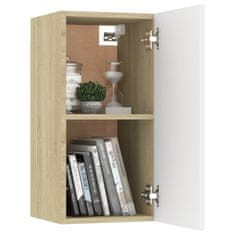 Vidaxl TV omarica bela in sonoma hrast 30,5x30x60 cm iverna plošča