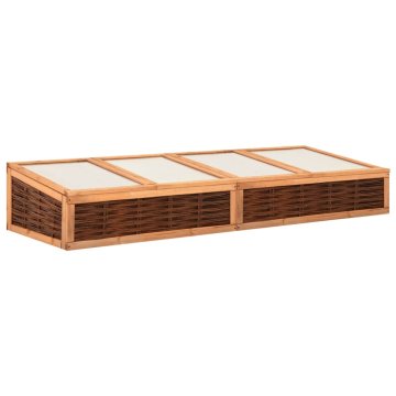 Vidaxl Rastlinjak 240x80x45 cm trdna borovina in vrba