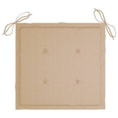 Vidaxl Blazine za vrtne stole 6 kosov bež 50x50x4 cm oxford tkanina
