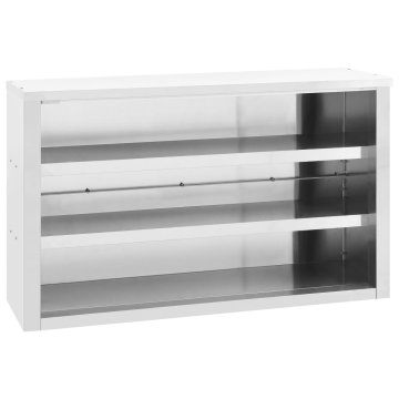 Vidaxl Kuhinjska stenska omarica 120x40x75 cm nerjaveče jeklo